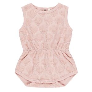 Rylee + Cru Cinch Playsuit || Shells 6-12 Months Pink Romper